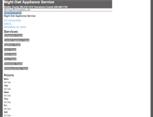 Tablet Screenshot of nightowlappliancerepair.com